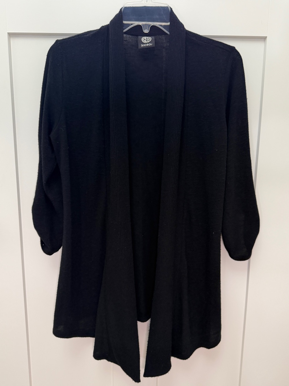 Bobeau Black Open-Front Women’s Cardigan Sweater